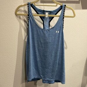 Blue Under Armour Knock Out Mesh Back Tank - Women’s XL. Color: light blue